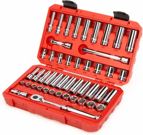 TEKTON SKT15301 Socket and Ratchet Set, 3/8 Inch Drive 6-Point, 46-Piece - Picture 7 of 8