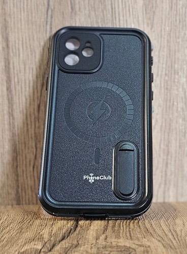 Phone Club Wasserdichte Hülle für Apple iPhone 12 mit Ständer Stoßfest mit Magsafe - Bild 3 von 10