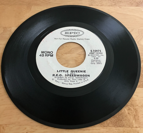 2 R.E.O. Speedwagon PROMO 45s Lay Me Down/Little Queenie Play tested Ex - Picture 4 of 5