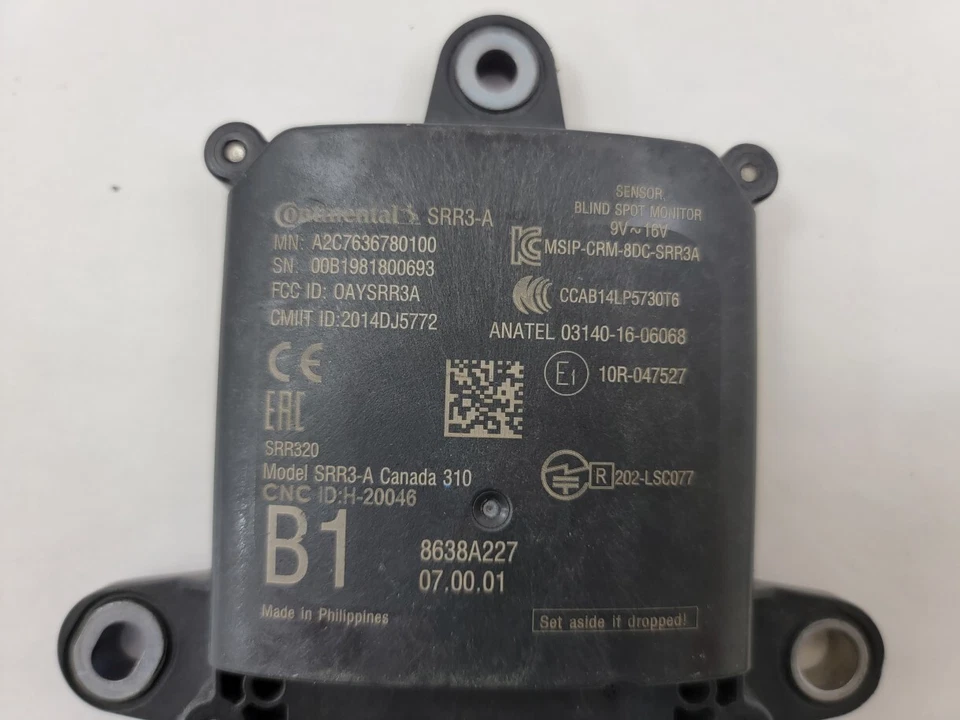 Sensor de radar lateral punto ciego Mitsubishi RVR 8638A227 LH 2020 FABRICANTE DE EQUIPOS ORIGINALES Foto 2 de 4