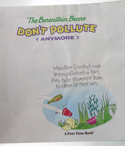 The Berenstain Bears Don't Pollute (Anymore) Paperback Book Vtg 1991 - Picture 4 of 8