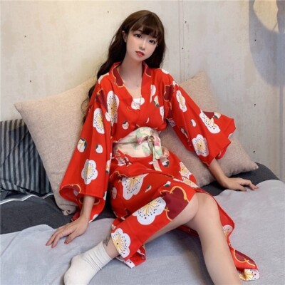 着物・浴衣 sakura Lady Kimono Yukata Japanese Sakura Bathrobe Floral Sleepwear