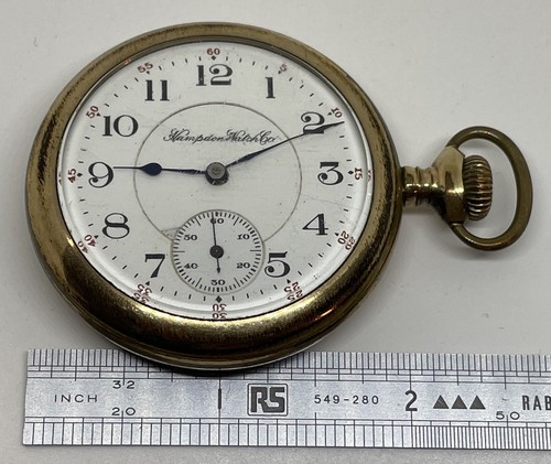 HAMPDEN POCKET WATCH / Wm McKinley Canton Ohio / 16s 1913 17 Jewels Does Not Run - Picture 4 of 19
