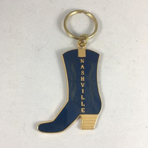 NASHVILLE TENNESSEE COWBOY BOOT Metal Enamel Keychain