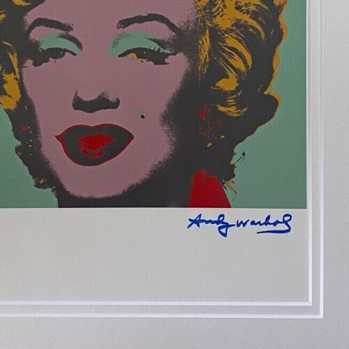 ANDY WARHOL 1984 SIGNED AWESOME MARILYN MONROE PRINT MATTED TO 11X14in. - Picture 3 of 4