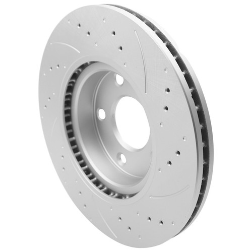 Front Drilled Rotors + Ceramic Brake Pads for 2014 2015 2016 2017 2018 Mazda 3 - Picture 10 of 12