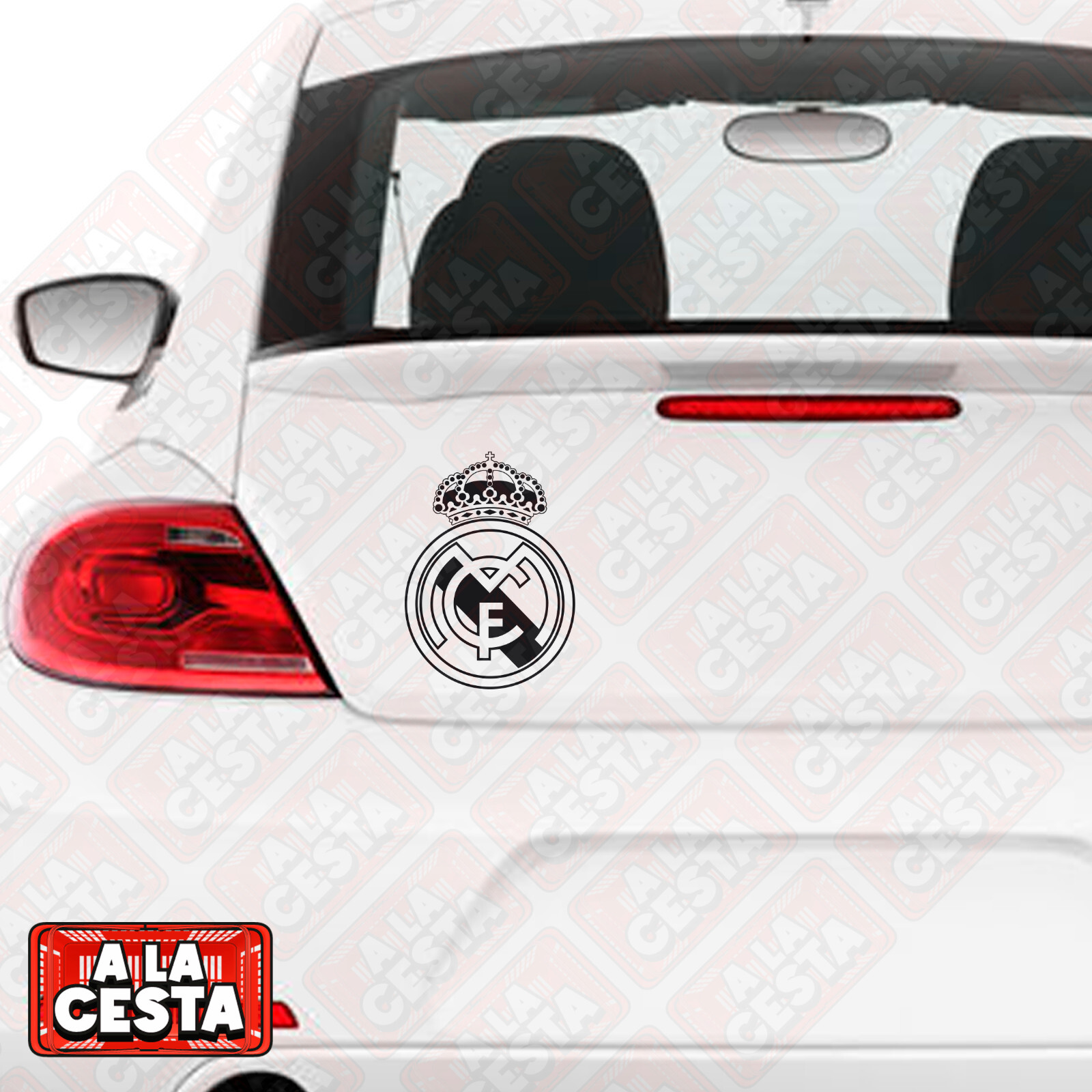 Vinilo decorativo equipo futbol escudo Real Madrid Club Liga coche pegatina