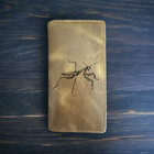 Praying Mantis Rodeo Wallet Cowboy Western Buffalo Leather Premium Animal New