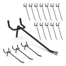 BFPeaky Black Pegboard Hooks 4 Inch, 50PC, Peg Board Hooks,  Assorted Sizes 