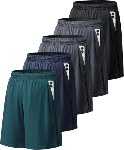 Athletic Shorts for Men with Pockets and Elastic Waistband Quick Dry Activewear - Picture 7 of 12