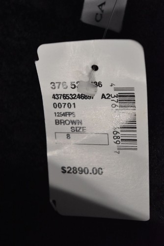 NUEVA Chaqueta Blazer Carolina Herrera Talla 8 Marrón Mangas 3/4 Lana Recortada - Imagen 6 de 6