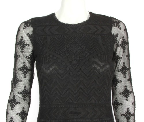 Isabel Marant Pour H&M Beautiful Black Lace Embroidery Dress size 4 NEW - 578 - Picture 2 of 8