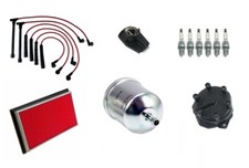 Tune Up Plugs Cap Rotor Air Fuel filters Wires Set For 99-04 Nissan Frontier V6