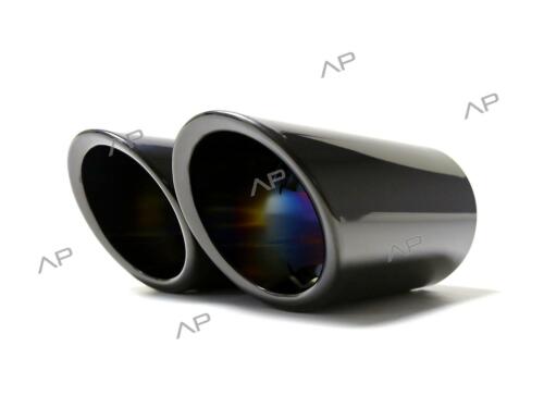 2x Cubiertas de Escape Negro Acero Inoxidable Tubos para AUDI A6 C6 C7 S6 Avant A5 8T 4F - Imagen 9 de 12