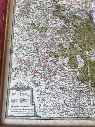 1712 RHEINTAL-MAINZ-LOTHRINGEN-BADEN-Kupferstich-Karte-Johann Baptist Homann - Picture 4 of 12