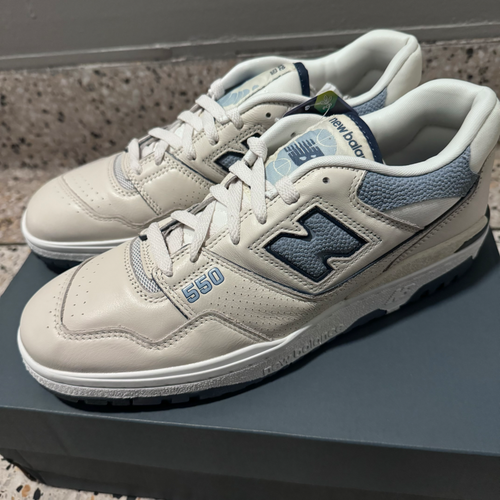 New Balance 550 Vintage Blue Indigo Beige Herren Sneaker (BB550PLA) - Brandneu - Bild 1 von 6