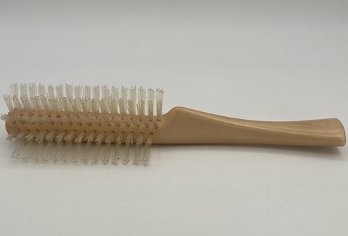 Vintage Stanley halbrunde Haarbürste steif Nylon klare Borsten Daumengriff 8,5" - Bild 3 von 8