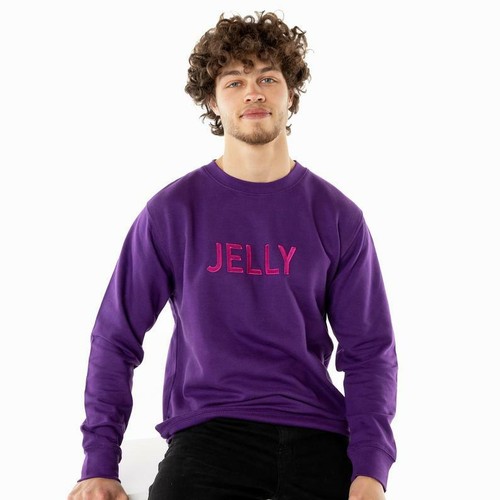 Jelly Unisex Embroidered Sweatshirt. Matching Sweaters, Foodie, Food Junkie PBJT - Picture 4 of 4