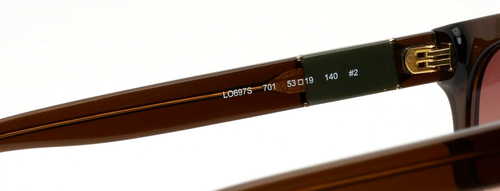 Lunettes économies de soleil femme LONGCHAMP LO697S 701 rayées miel dégradé 53-19-140 B:47 B