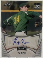 Ky Bush Auto RC 2021 Leaf Draft Baseball Los Angeles Angels Rookie Autograph 