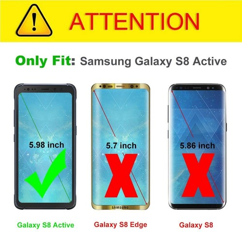 Samsung Galaxy S8 Active Case Shock Resistant Protective TPU Slim Bumper Cover - Picture 7 of 8