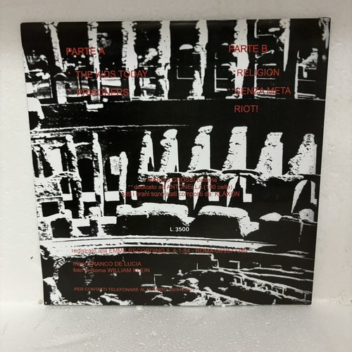 KLAXON “S/T” 7” EP Red Vinyl Italian Punk Oi Nabat Bloody Riot Banda Bassotti - Picture 2 of 2