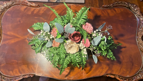 Spring Summer Sola Wood Flower Arrangement Mother’s Day Centerpiece  Decoration