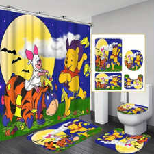 Funny Halloween Winnie The Pooh Cartoon Shower Curtain or Bathroom Sets.