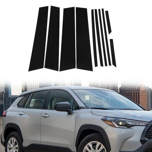 For Toyota Corolla Cross 2020-2023 Black Pillar Posts Window Sticker Door Cover - Picture 1 of 11