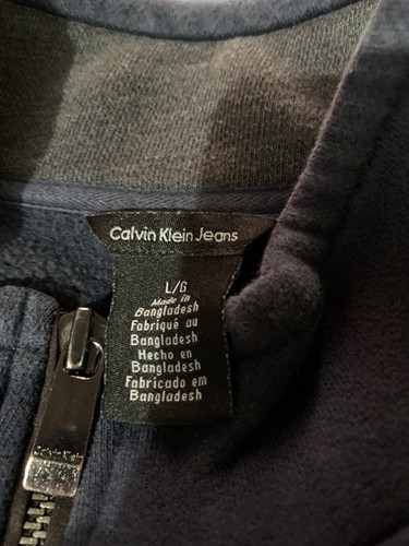 Calvin Klein CK Jeans Tag Turtle Neck Full Zip Size L (Large) Color (Navy) - Picture 3 of 4
