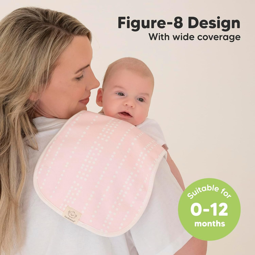 Organic Burp Cloths Baby Boy & Girl - 5-Pack Super Absorbent Cotton Burping Clot - Picture 3 of 12