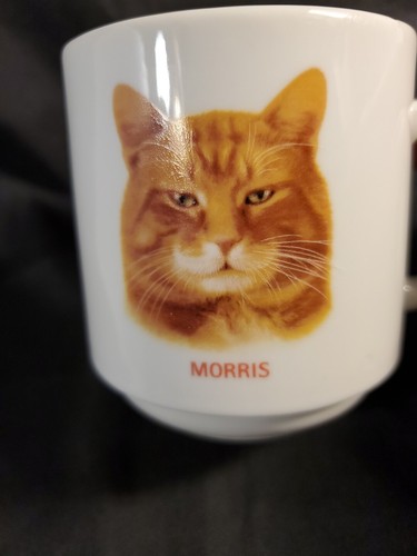 Taza de café de papel vintage "Morris The Cat" 9 Lives comida para mascotas - Imagen 11 de 11