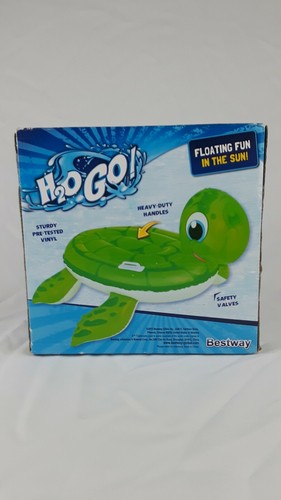H20 Go Turtle Ride-On neuer Pool Schwimmer 55"x55" Zoll strapazierfähiger Griff - Bild 2 von 3