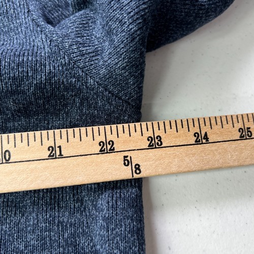 New Izod 1/4 Zip Sweatshirt Sweater Mens Large Blue Heathered Long Sleeve Pullov - Picture 8 of 9