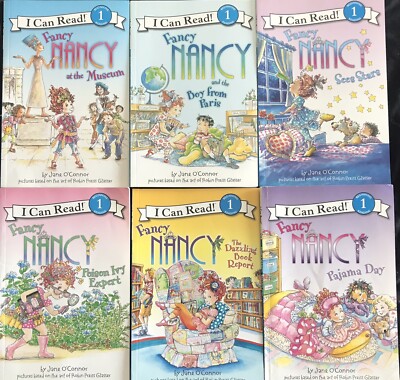 Lot of 6 Fancy Nancy Jane O'Connor I Can Read Level 1 Children Books EUC