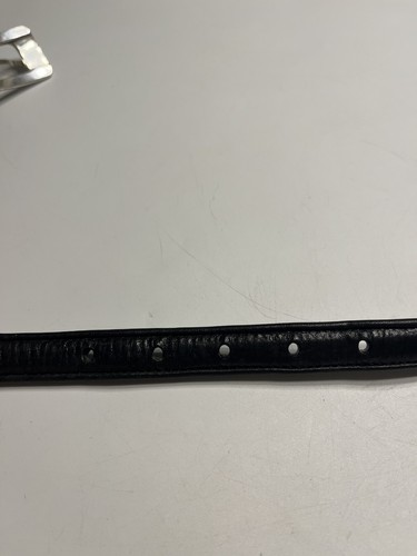 Vintage 90s Brighton Q3501 Black Leather Native Beaded Silver Buckle Belt S 28" - Picture 6 of 8