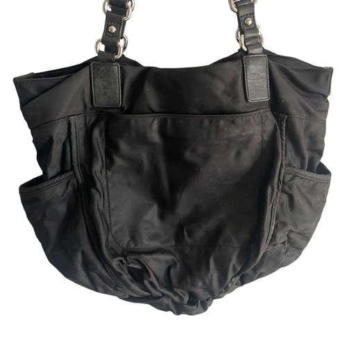 Juicy Couture Purse Women's Black Nylon Big Tote Bag Y2K - Picture 4 of 10