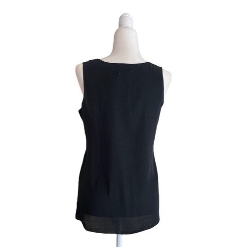Canotta pullover donna LOFT nera senza maniche paillettes davanti taglia S - Foto 3 di 13