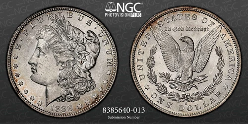 1888-S  $1 MORGAN SILVER DOLLAR NGC UNC DETAILS "OBVERSE CLEANED" #8385640-013
