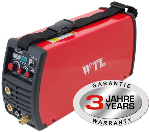 WTL TT 1800 WIG/MMA Inverter 180A, Brenner mit 1m Lederschlauf, 3 Jahre GARANTIE
