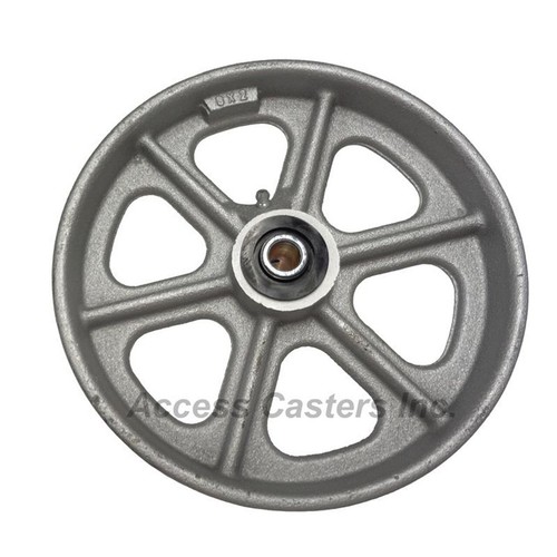 16CA08201S 8" x 2" Albion Swivel Plate Caster Cast Iron Wheel, 1250 lbs Capacity - Picture 3 of 6