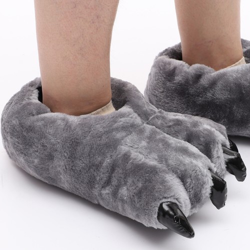1 Pair Funny slippers Paw Claw Slippers Furry House Slippers Fuzzy Warm - Picture 4 of 9