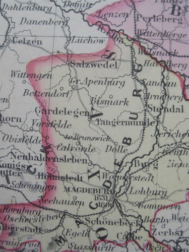 Original 1855 Colton Map PRUSSIA SAXONY Leipzig Posen Magdeburg Frankfurt Berlin - Picture 12 of 19