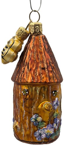 Patricia Breen Stiefmütterchen Bienenkep Blumen Bienenstock Frühling Christbaumschmuck - Bild 5 von 9