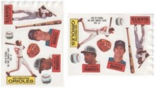 LEONARD, MURPHY, SINGLETON, WINFIELD - 1984 TOPPS RUB DOWNS - 40 YEAR OLD BEAUTY