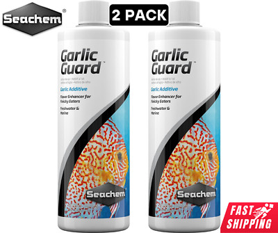 Seachem Garlic Guard Appetite Stimulant Aquarium Flavor Enhancer 17 FL Oz 2 Pack
