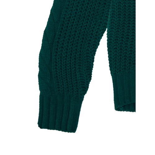 Wonder Nation Girls Chenille Cable Sweater - Picture 4 of 24