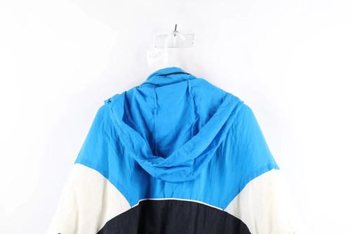 Vintage 90s Adidas Mens Medium Spell Out Pullover Hooded Puffer Anorak Jacket - Picture 11 of 12