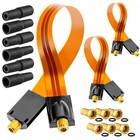 3 Fensterdurchführung SAT Kupfer extrem Slim Flachkabel Gold FULL HDTV 3D 30cm