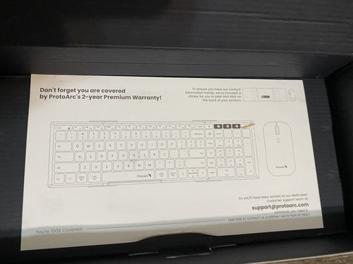 Teclado y ratón plegables ProtoArc XKM01 para negocios y viajes gris espacial - Imagen 18 de 24